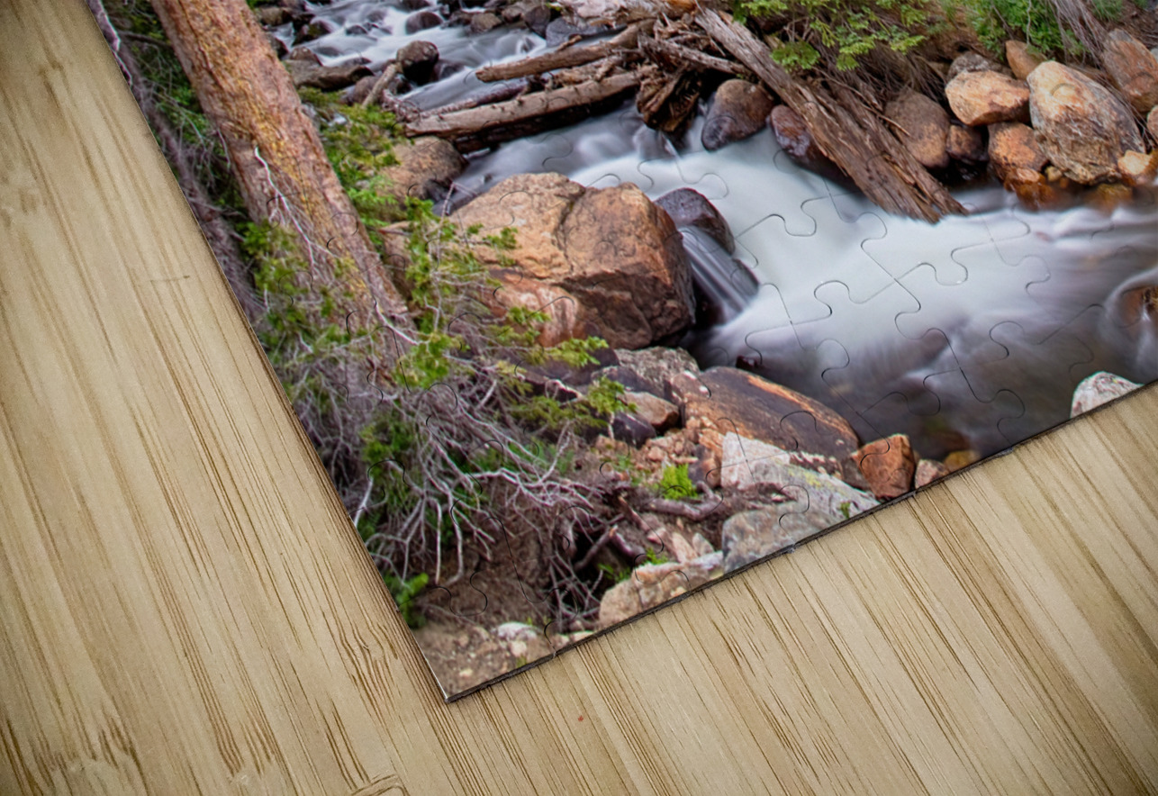 Colorado Rocky Mountain Forest Stream HD Sublimation Metal print