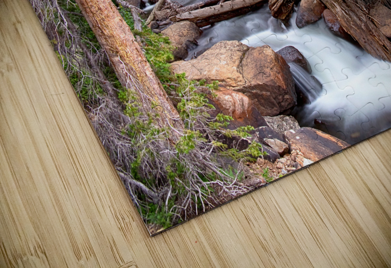 Rocky Mountains Stream Scenic Landscape HD Sublimation Metal print