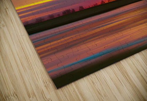 Abstract Sunset Over a Tree Line Bo Insogna puzzle