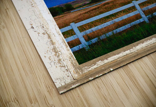 Country Beams sunlight White Barn Window puzzle