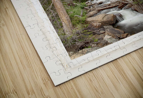 Colorado Rocky Mountain Stream White Rustic Window View jigsaw puzzle
