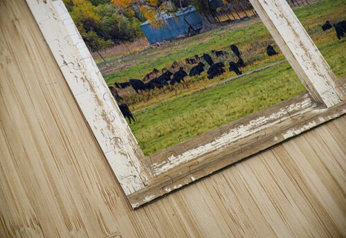 Pretty Colorful Country Rustic Window Frame jigsaw puzzle