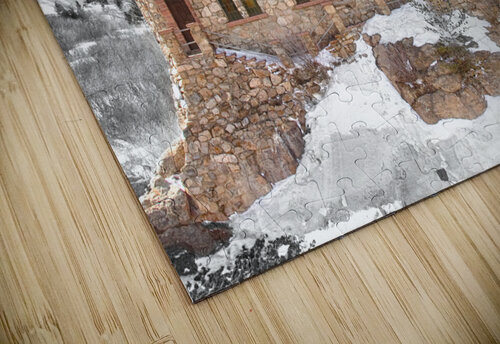 Chapel on the Rock BW Selective jigsaw puzzle