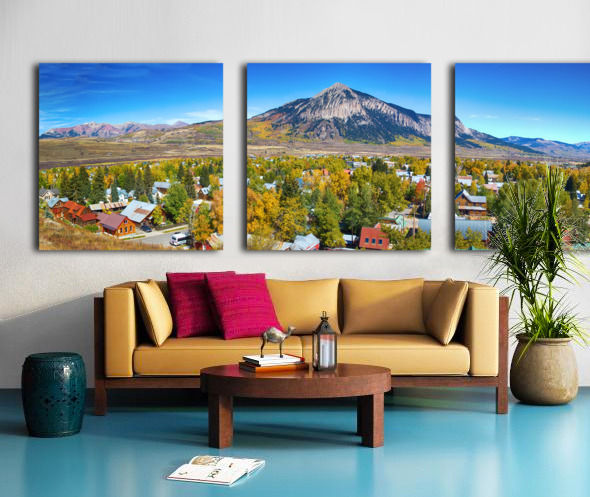 Crested Butte Town Panorama Split Canvas print