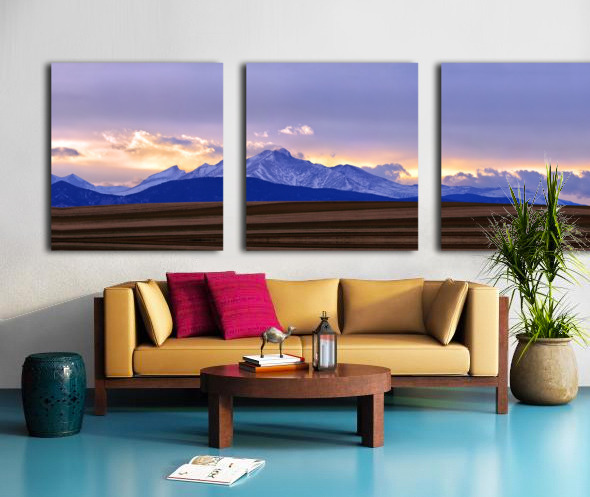 Twin Peaks Panorama View Agriculture Plains 2 Split Canvas print