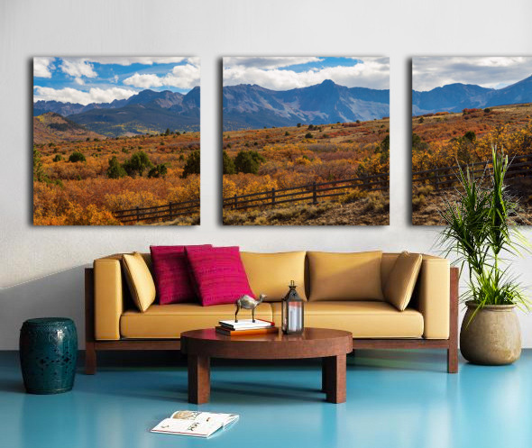 SW Autumn Colorado Rocky Mountains Panoramic Split Canvas print