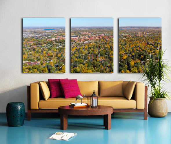 Colorado University Boulder Fall Panoramic Split Canvas print