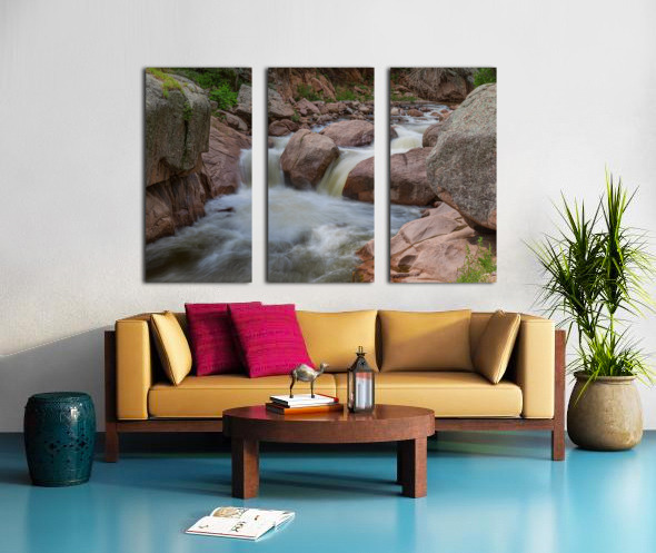 Double Waterfall Splashdown Split Canvas print