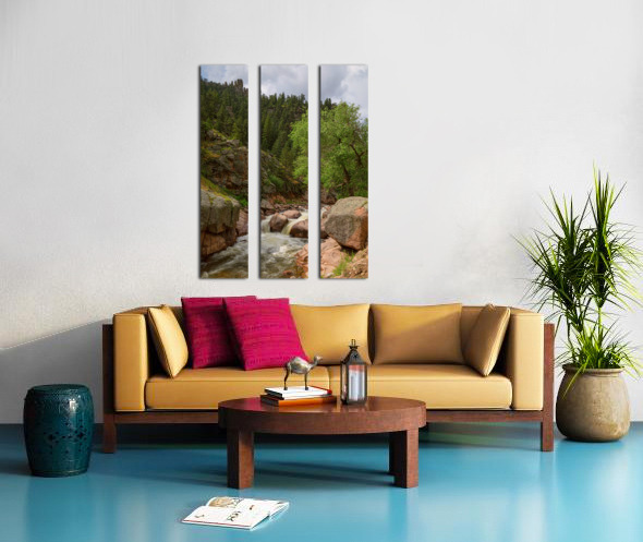 Getting Lost In A Canyon Creek Split Canvas print