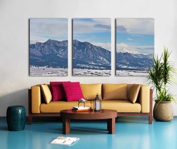 Flatirons Longs Peak Winter Panorama Split Canvas print