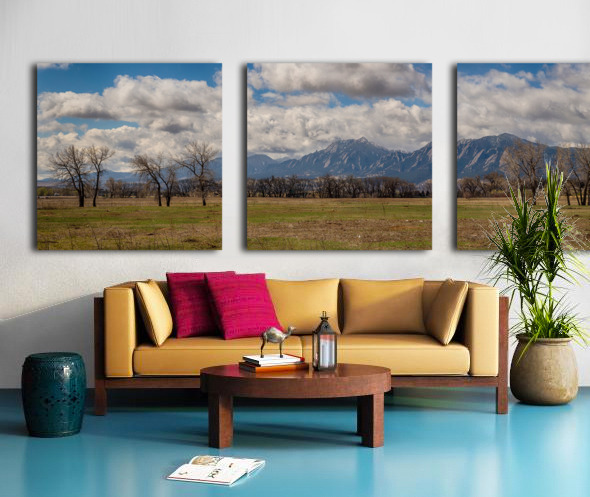 Boulder Colorado Front Range Panorama View Split Canvas print