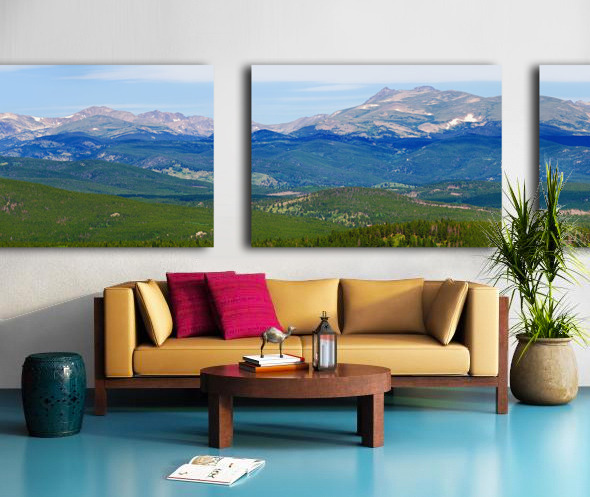 Colorado Continental Divide Panoramic Summer View Split Canvas print