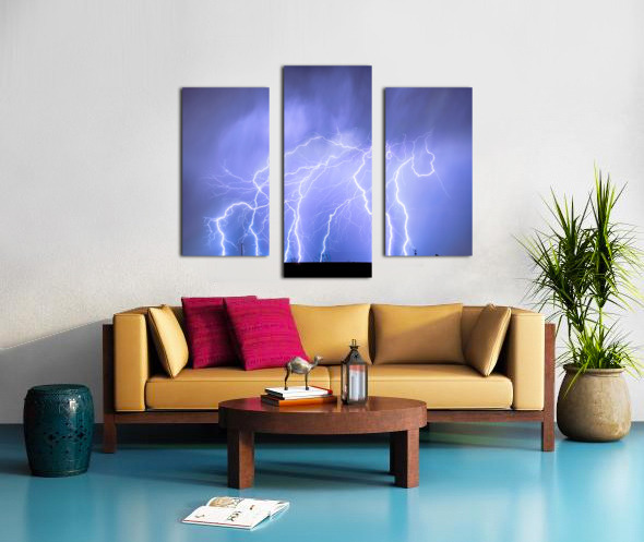 Lightning Electrical Sky Canvas print