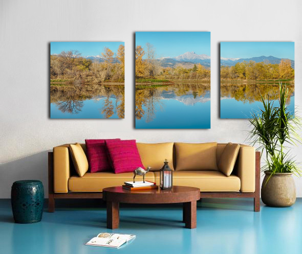 Autumn CO Twin Peaks Golden Ponds Reflections Canvas print
