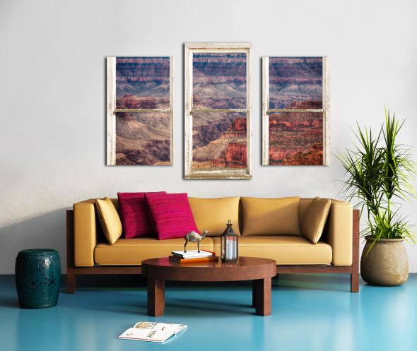 Rustic Window View Grand Canyon Canvas print