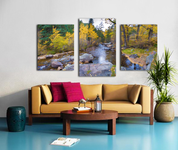 Colorado Autumn Creek Happy Place Panoramic Canvas print