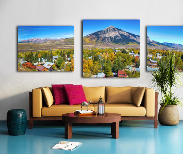 Crested Butte Town Panorama Canvas print