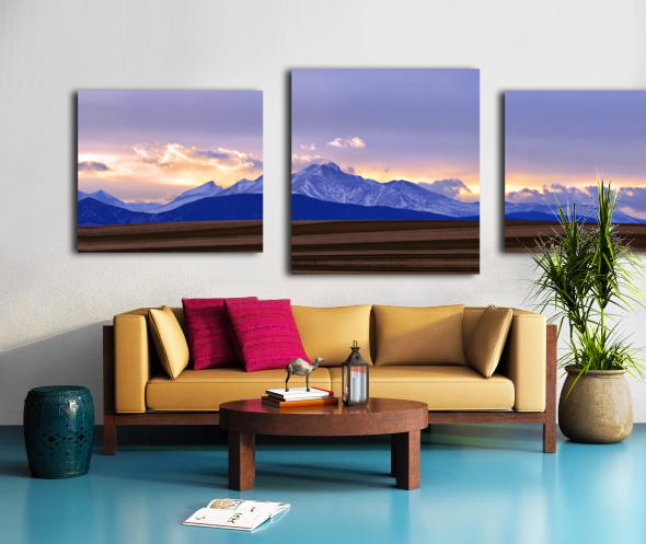 Twin Peaks Panorama View Agriculture Plains 2 Canvas print