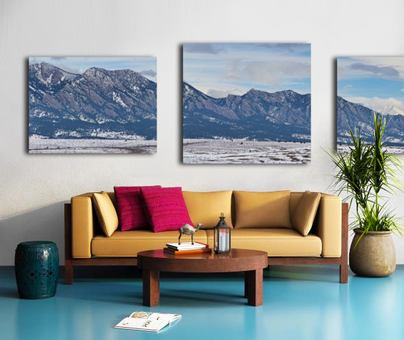 Flatirons Longs Peak Rocky Mountain Panorama Canvas print