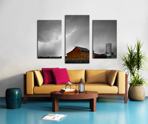 Watching the Farm Storm Canvas print