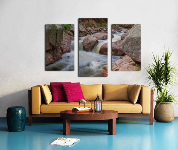 Double Waterfall Splashdown Canvas print