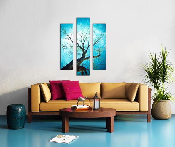 winter tree blue Canvas print