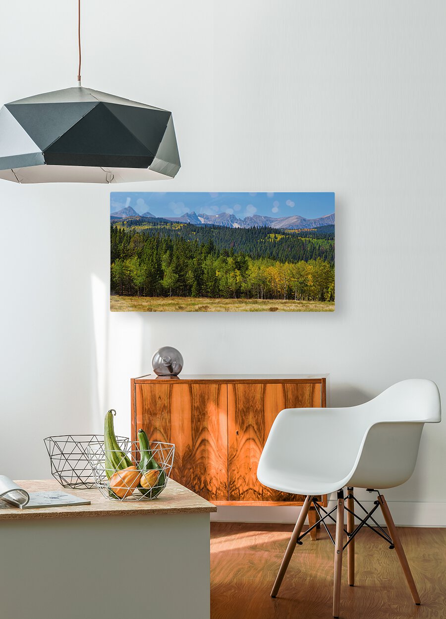 Colorado Indian Peaks Panorama 1  HD Metal print with Floating Frame on Back
