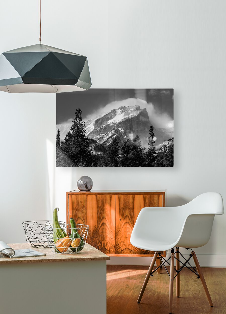 Rocky Mountain Might  HD Metal print with Floating Frame on Back