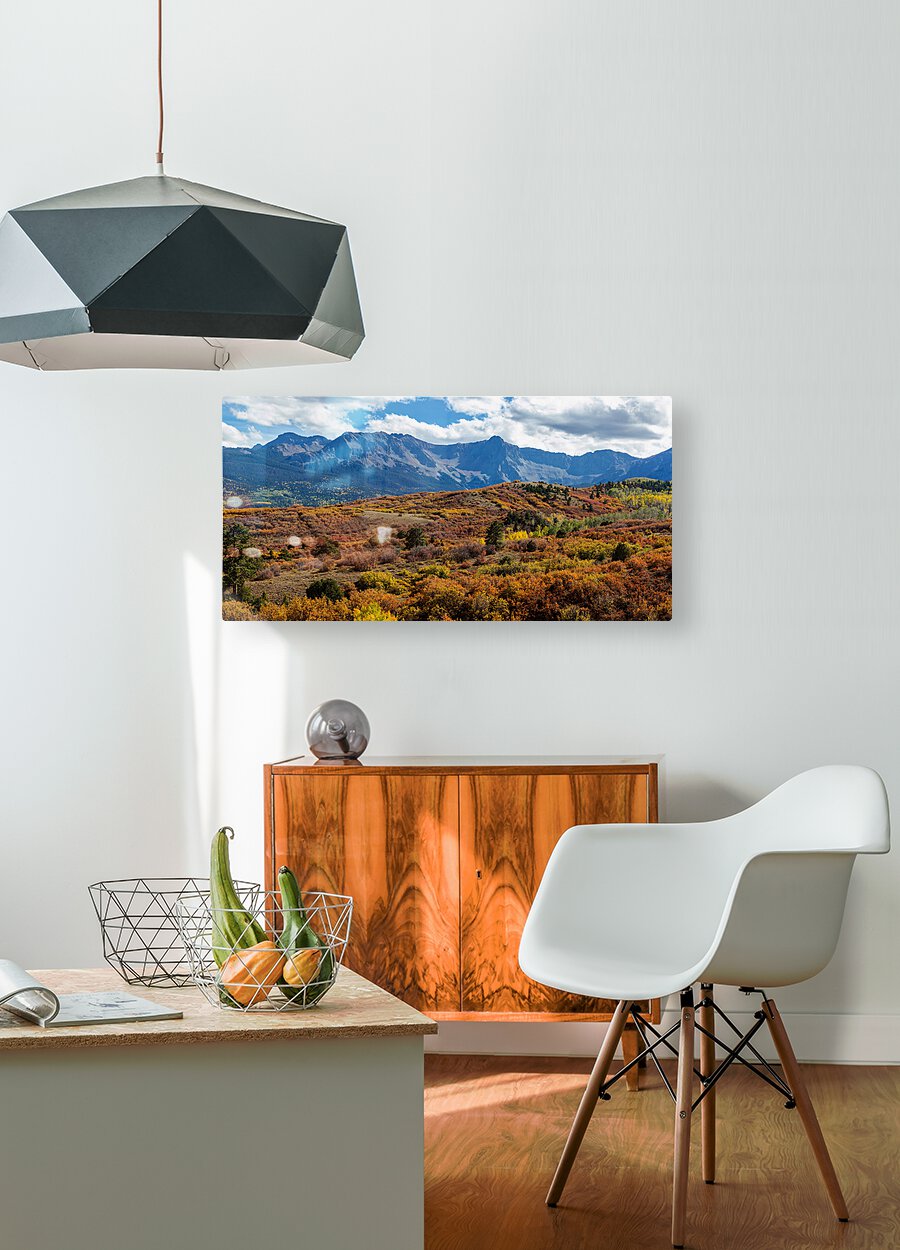 Colorado Painted Landscape Panorama PT1a  HD Metal print with Floating Frame on Back