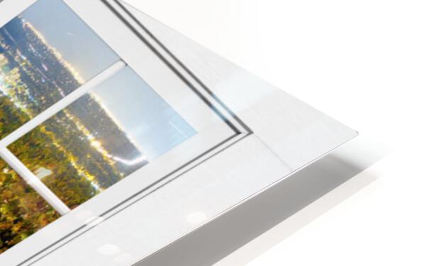 City Lights White Window Frame View HD Sublimation Metal print