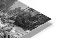 Rocky Mountain Streaming in Black and White HD Metal print