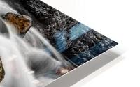Cascading Water and Rocky Mountain Rocks BWSC HD Metal print