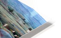 Contrasting Textures - Cracked Badlands and Colorful Grasslands HD Metal print
