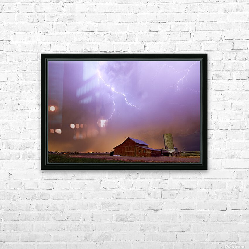 country stormy night HD Sublimation Metal print with Decorating Float Frame (BOX)