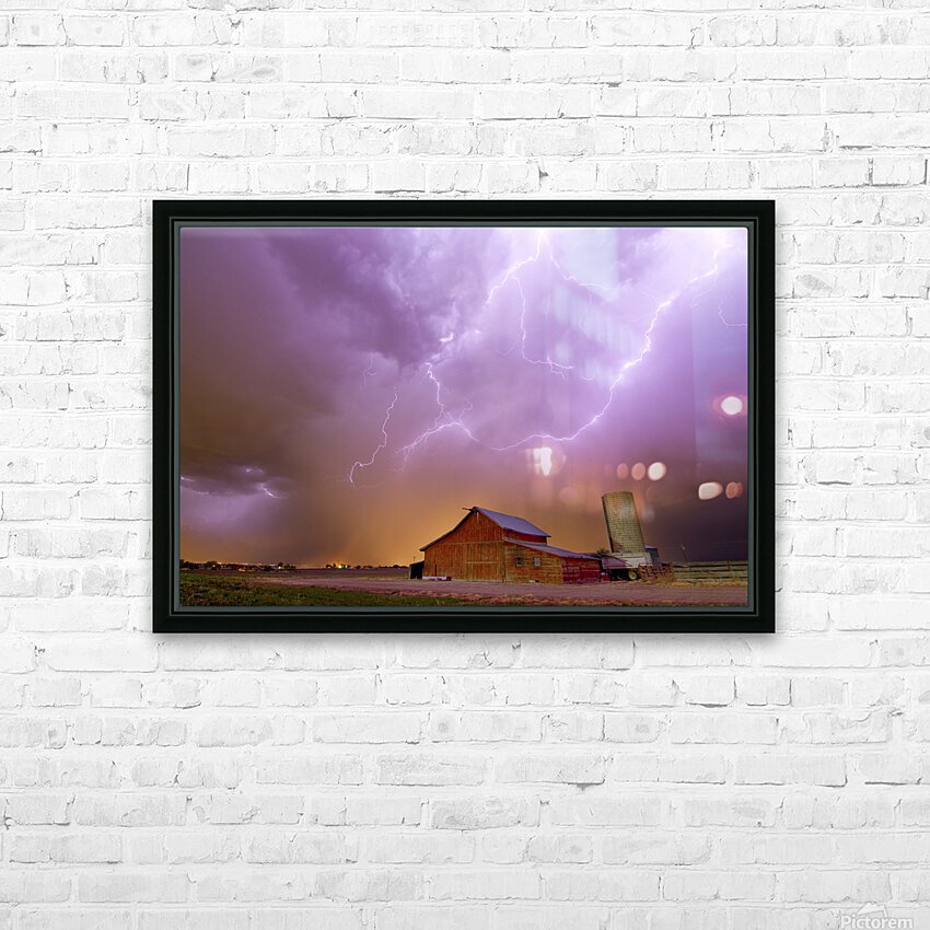 Red Barn Farm Beautiful Sight HD Sublimation Metal print with Decorating Float Frame (BOX)