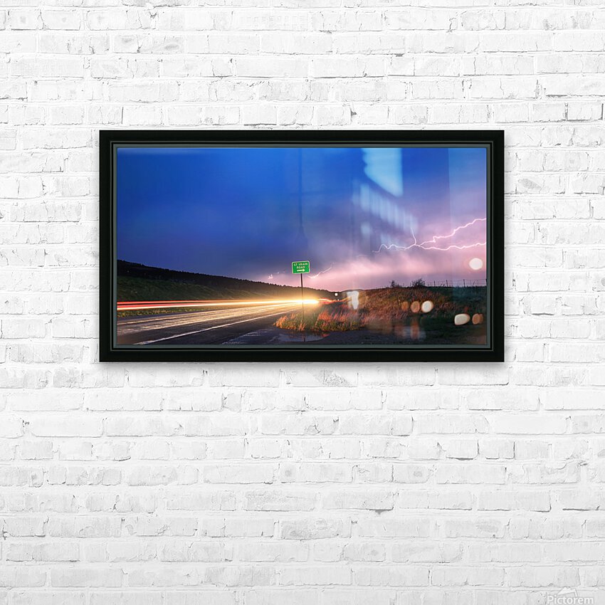 Cruising Highway 36 Into Storm HD Sublimation Metal print with Decorating Float Frame (BOX)