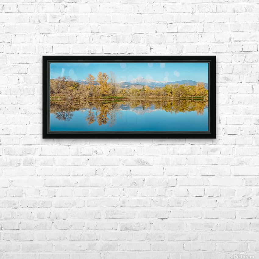 Autumn CO Twin Peaks Golden Ponds Reflections HD Sublimation Metal print with Decorating Float Frame (BOX)