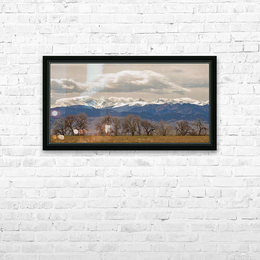 Rocky Mountain Front Range Panorama HD Sublimation Metal print with Decorating Float Frame (BOX)