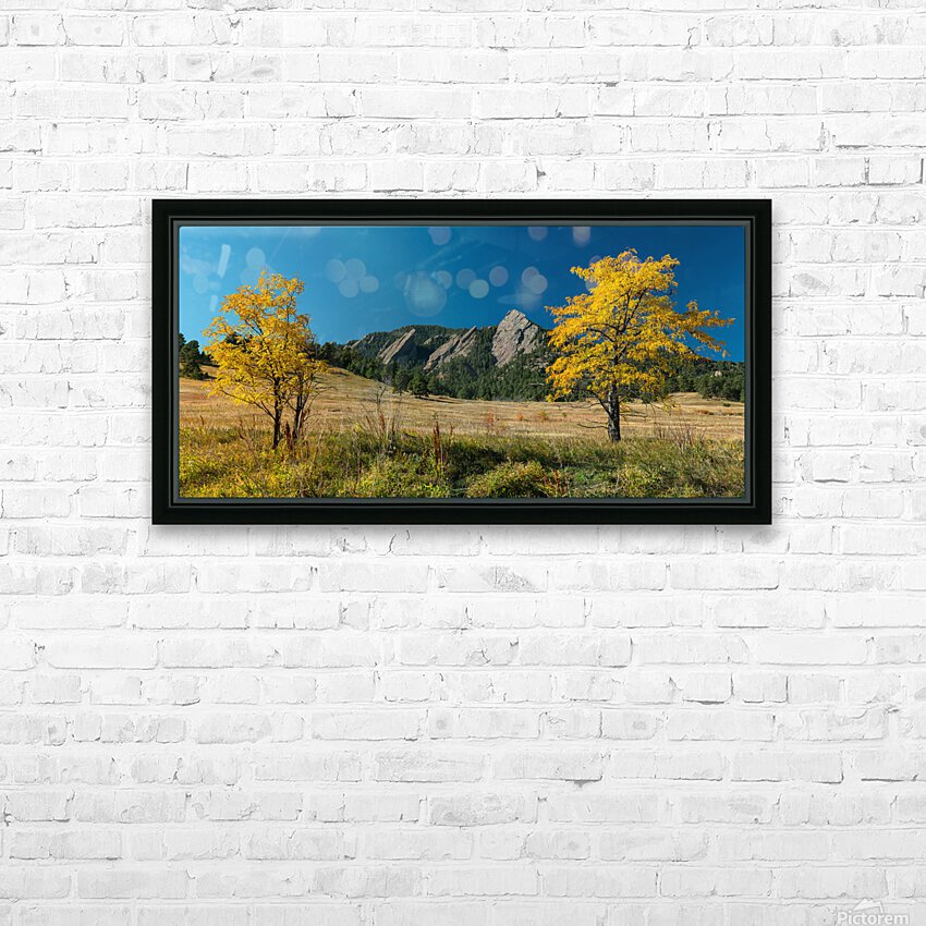 fall boulder colorado flatiron  Panorama HD Sublimation Metal print with Decorating Float Frame (BOX)