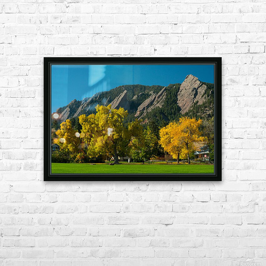 Beautiful Chautauqua Park Autumn View HD Sublimation Metal print with Decorating Float Frame (BOX)