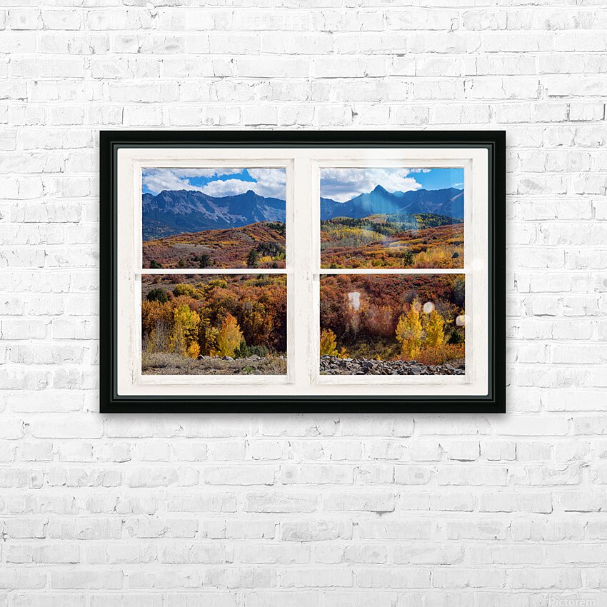 Colorful San Juan Mountains Autumn Whitewashe HD Sublimation Metal print with Decorating Float Frame (BOX)