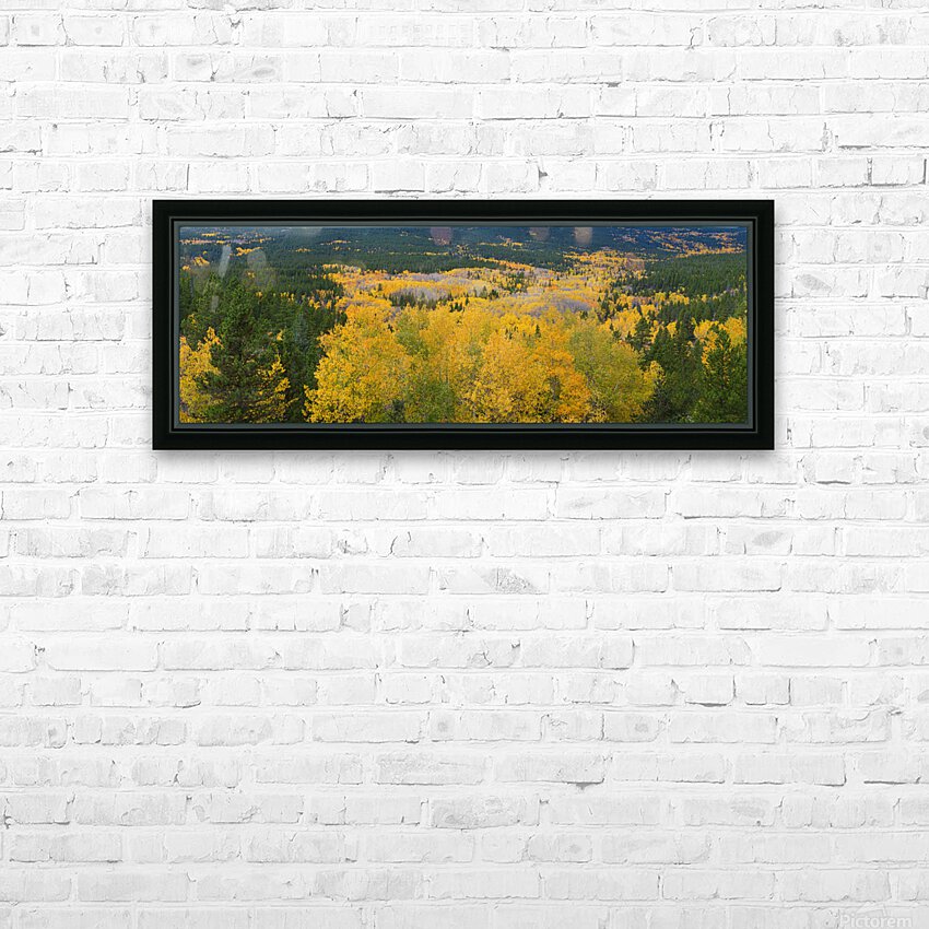 Colorado Autumn Panorama colorful HD Sublimation Metal print with Decorating Float Frame (BOX)