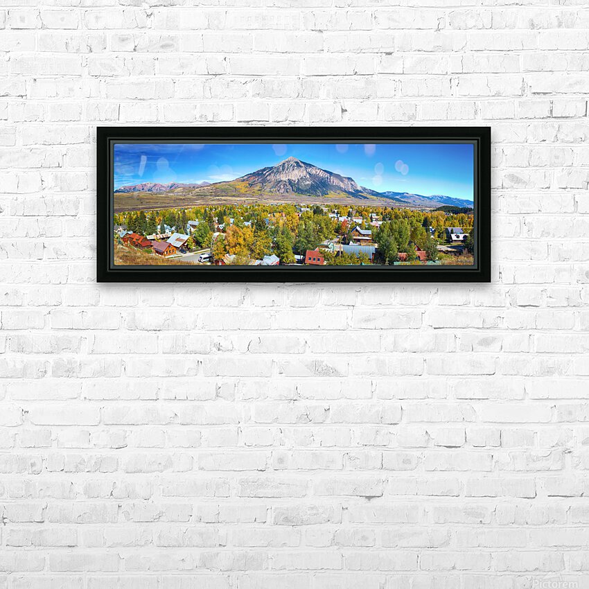 Crested Butte Town Panorama HD Sublimation Metal print with Decorating Float Frame (BOX)