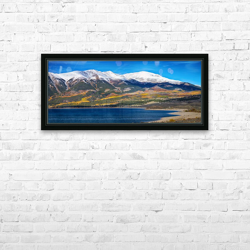 Twin Lakes Colorado Autumn Panorama HD Sublimation Metal print with Decorating Float Frame (BOX)