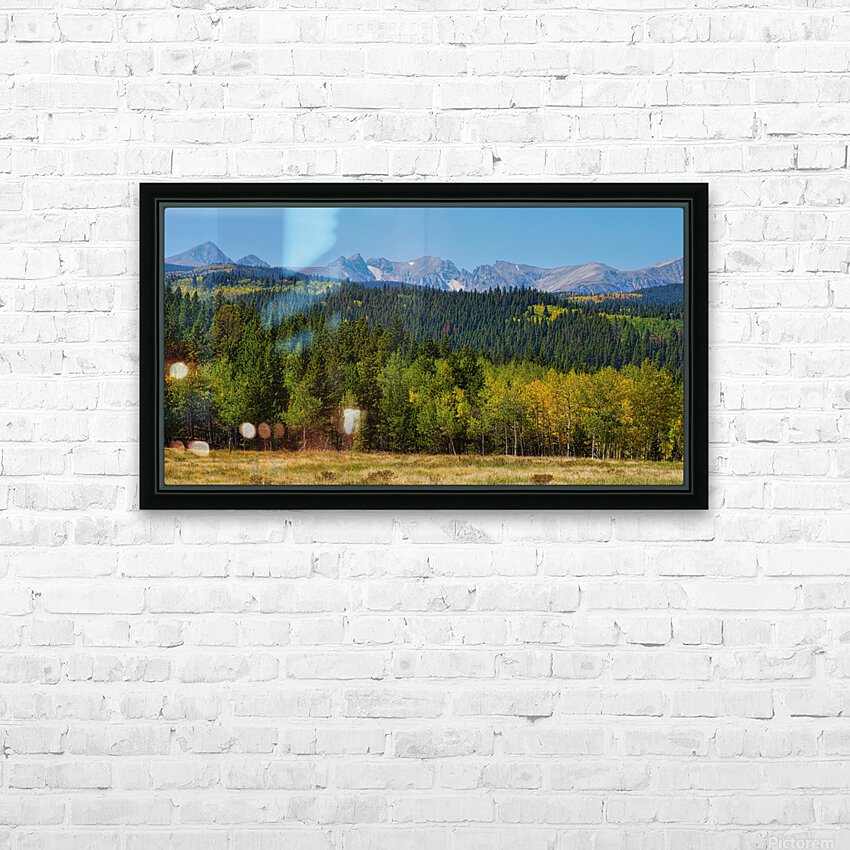 Colorado Indian Peaks Panorama 1 HD Sublimation Metal print with Decorating Float Frame (BOX)