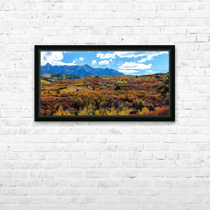 Colorado Painted Landscape Panorama PT2a HD Sublimation Metal print with Decorating Float Frame (BOX)