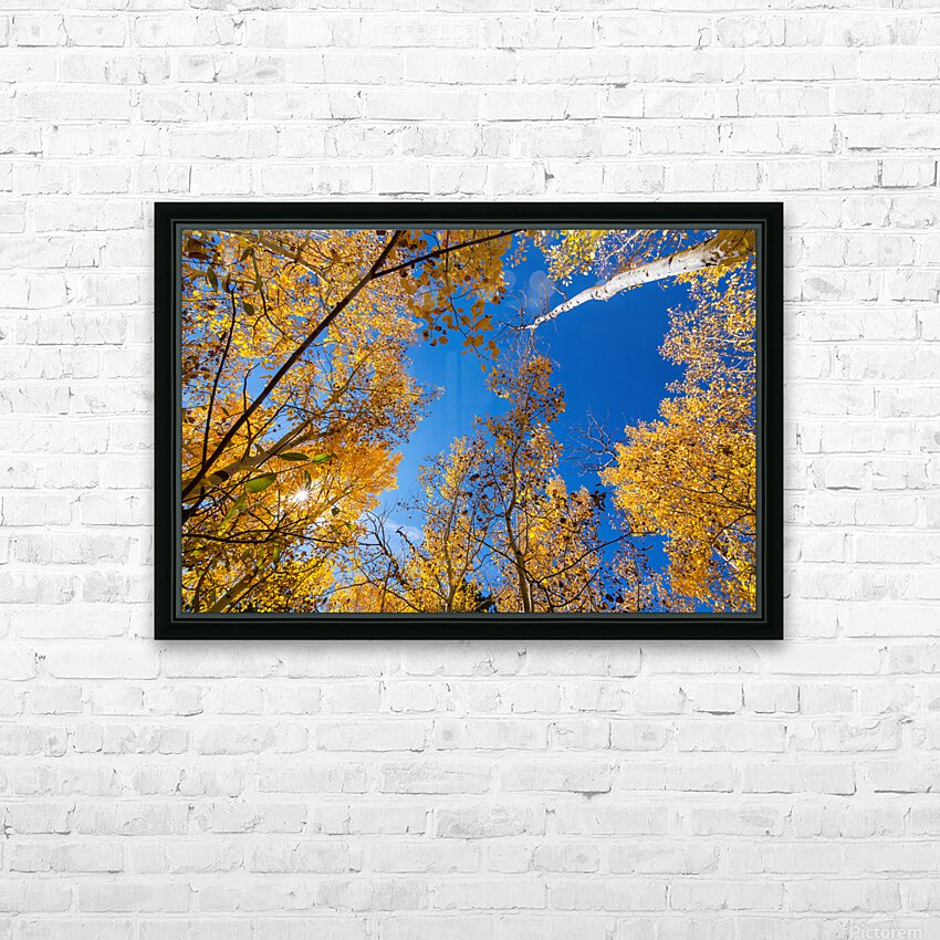 Blue Sky Autumn Bliss HD sublimation métal imprimé avec décoration flotteur cadre (boîte)