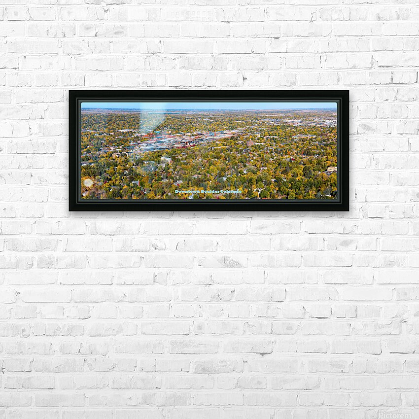 Downtown Boulder Colorado Autumn Season Panoramic Poster HD Sublimation Metal print with Decorating Float Frame (BOX)