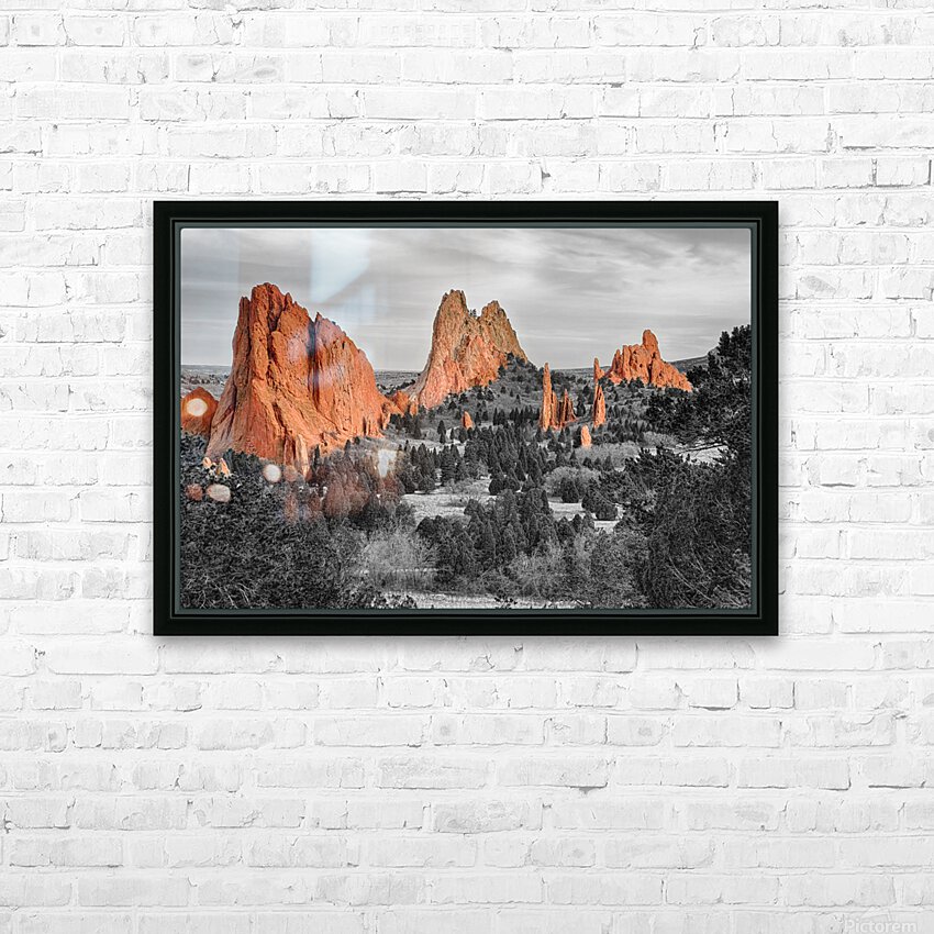 Garden of the Gods with Selective Color HD Sublimation Metal print with Decorating Float Frame (BOX)