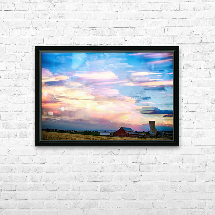 Nature Country Painting HD Sublimation Metal print with Decorating Float Frame (BOX)